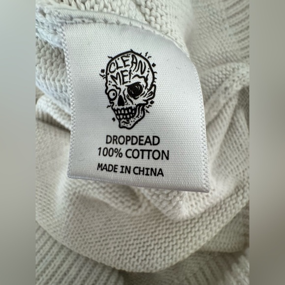 Men’s DROP DEAD Mountains Desert Eyes Edgy Alternative Streetwear Gothic Sweater - Picture 8 of 9